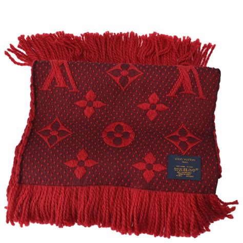 Louis Vuitton Ruby Wool/Silk Logomania Scarf 